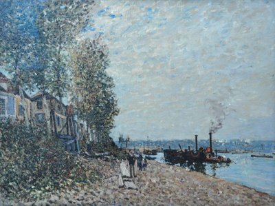 The Tugboat on the Loing, Saint-Mammès by Alfred Sisley